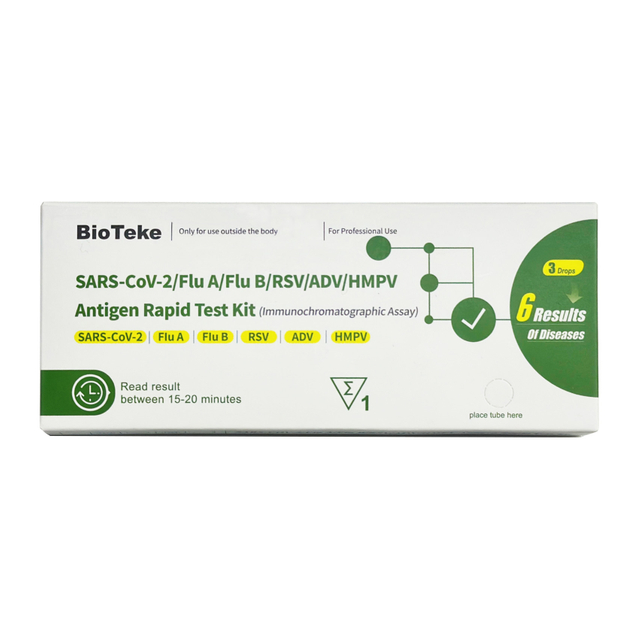 Κιτ ταχείας δοκιμών αντιγόνου 6 σε 1 COVID-γρίπης A&B RSV ADV HMPV