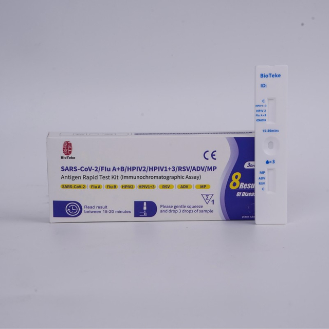 8 σε 1 SARS-COV-2/FLU A+B/HPIV2/HPIV1+3/RSV/ADV/MP Αντιγόνο Rapid Test Kit