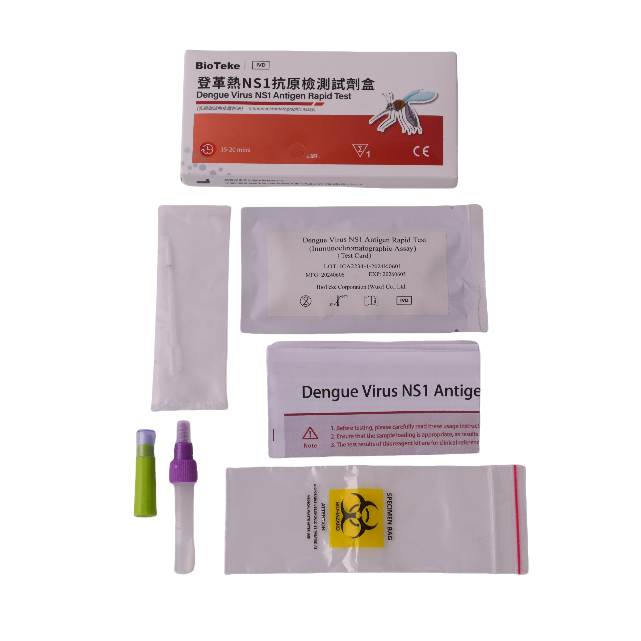 Η ταχεία δοκιμή αντιγόνου του ιού του δαγκείου NS1 (ανοσοχρωματογραφική δοκιμασία)