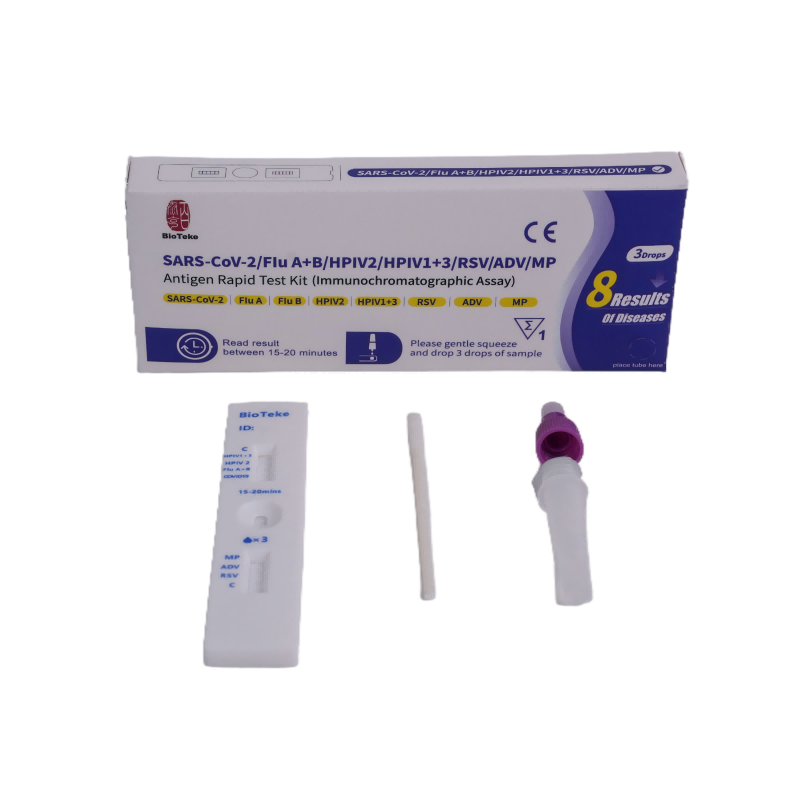 8 σε 1 SARS-COV-2/FLU A+B/HPIV2/HPIV1+3/RSV/ADV/MP Αντιγόνο Rapid Test Kit