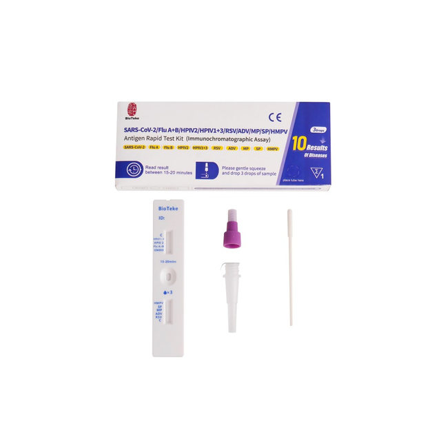 Αναπνευστικό 10 σε 1 SARS-COV-2/FLU A+B/HPIV2/HPIV1+3/RSV/ADV/MP/SP/HMPV Αντιγόνο Ταχείας δοκιμής Αντιγόνου Αντιγόνου